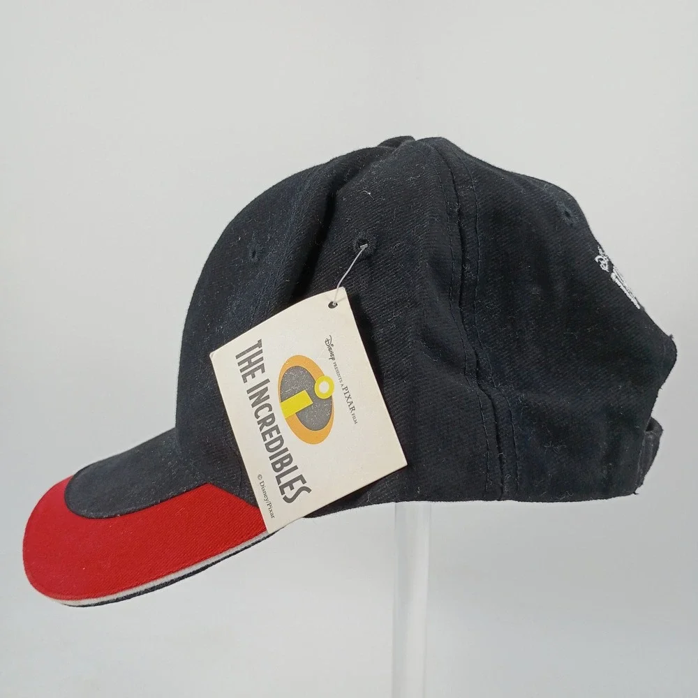 Disney‎ Pixar The Incredibles Promo Baseball Cap Hat Black Red Rim - RARE
